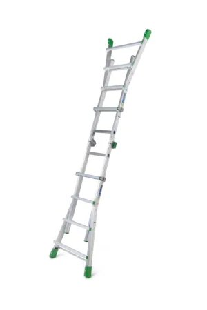⁦סולם אלומיניום טלסקופי 4x5 עד 5.12 מטרים תוצרת איטליה 15 ק"ג⁩ – תמונה ⁦5⁩