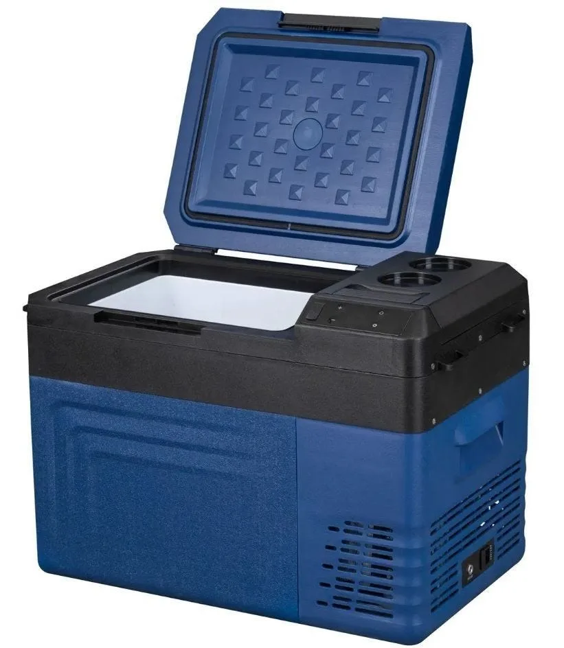 מקרר/מקפיא רכב 12V קיבולת 25L מדחס 60W מופעל ע"י מצת הרכב/חשמל בייתי 230V